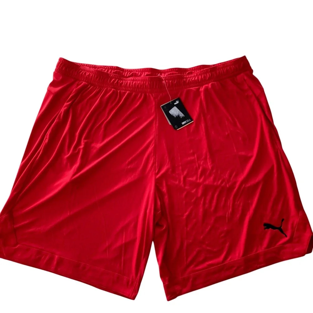 Puma Mens RTG Shiny Fabric Shorts Red DryCell Athletic10 